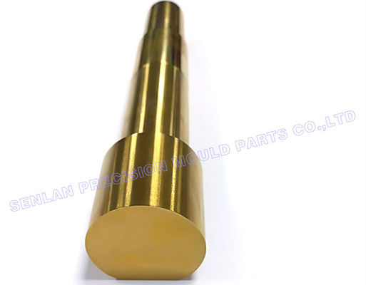 Pini di base a gradini rivestiti in TiN. Componenti di precisione H13 per stampi a stiro e a iniezione.