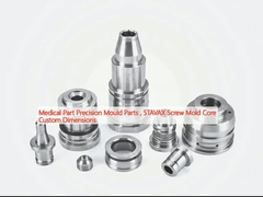 Parti mediche Precision Mould Parts, STAVAX Screw Mold Core Dimensioni personalizzate